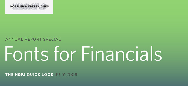 The H&FJ Quick Look: Fonts for Financials