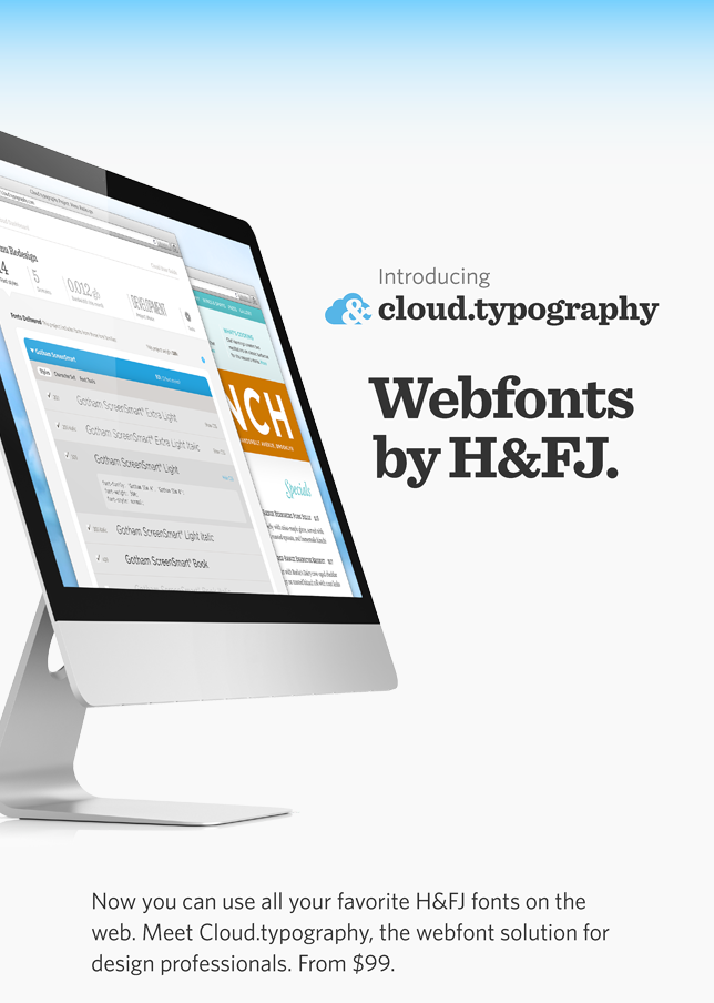 Introducing Cloud.typography Webfonts by H&FJ.